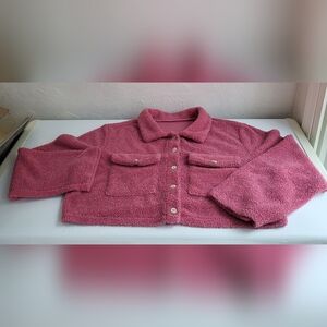 Shein Curve Pink Cropped Jacket, 3XL